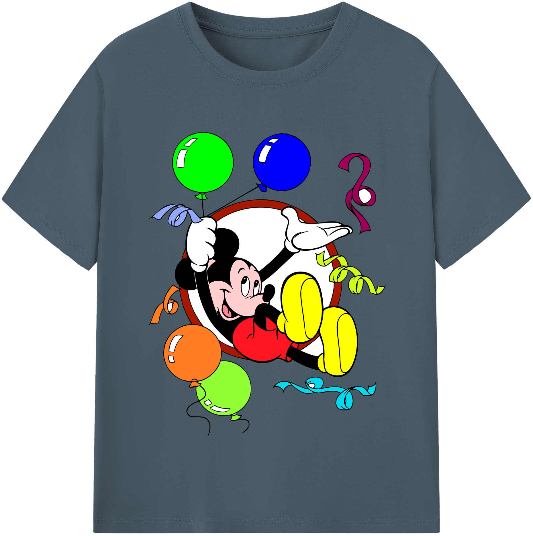 （画像用） ミッキーマウス Mickey Mouse 綿100％半袖Tシャツ（フロントプリント）